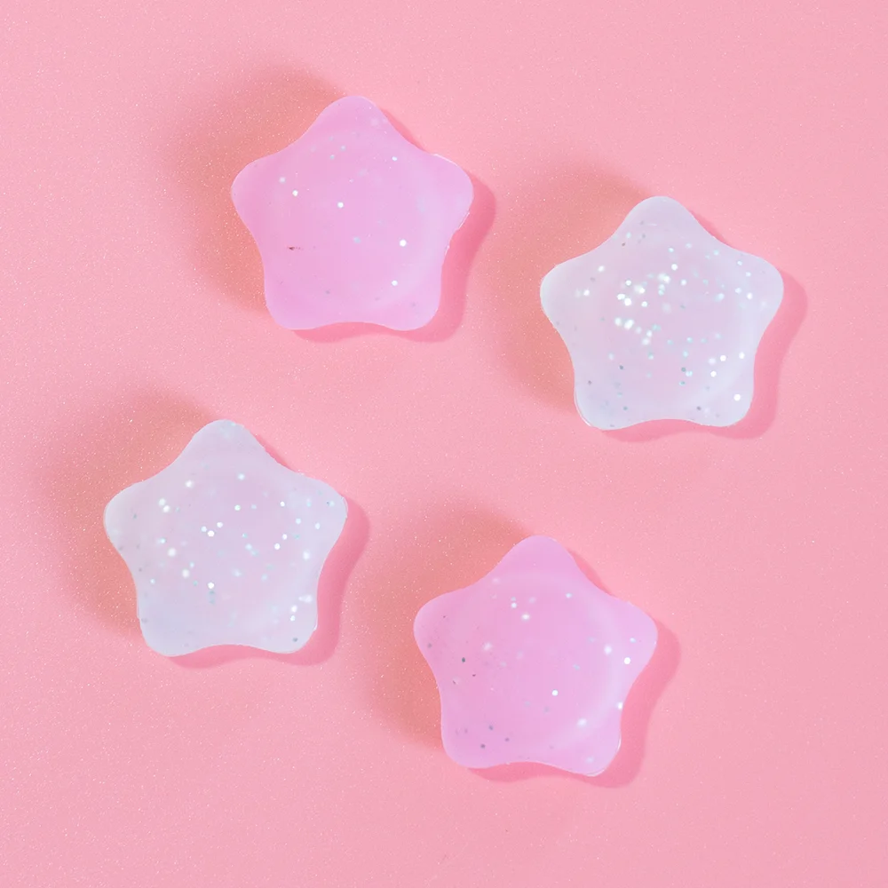 Прозрачный блестящий силиконовый джойстик с изображением звезд и призраков для Nintendo Switch Oled NS Lite Joy-con, блестящий мягкий чехол