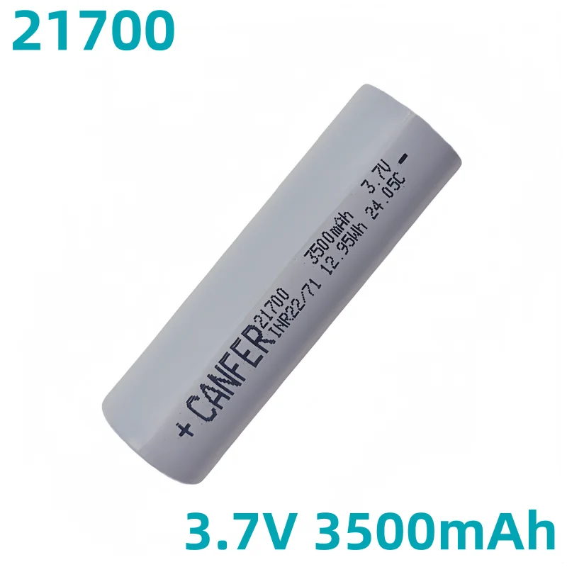 Batterie aste au lithium-ion, haute décharge, adaptée aux lampes de poche LED, outils électriques, 21700 V, 3.7 mAh, 3500