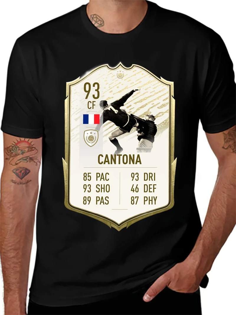 تي شيرت Eric Cantona Memorial - رقم جيرسي مميز 67/89/32 وشعار Cantona Kick Ball مطبوع بأكمام قصيرة للرجال والنساء