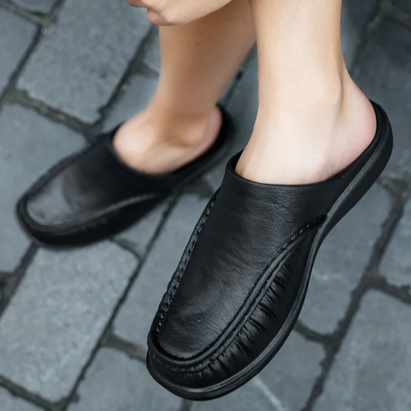 

Мужские летние сандалии из ЭВА, домашние и уличные тапочки с закрытым носком, легкая удобная дышащая обувь без шнуровки для пляжа