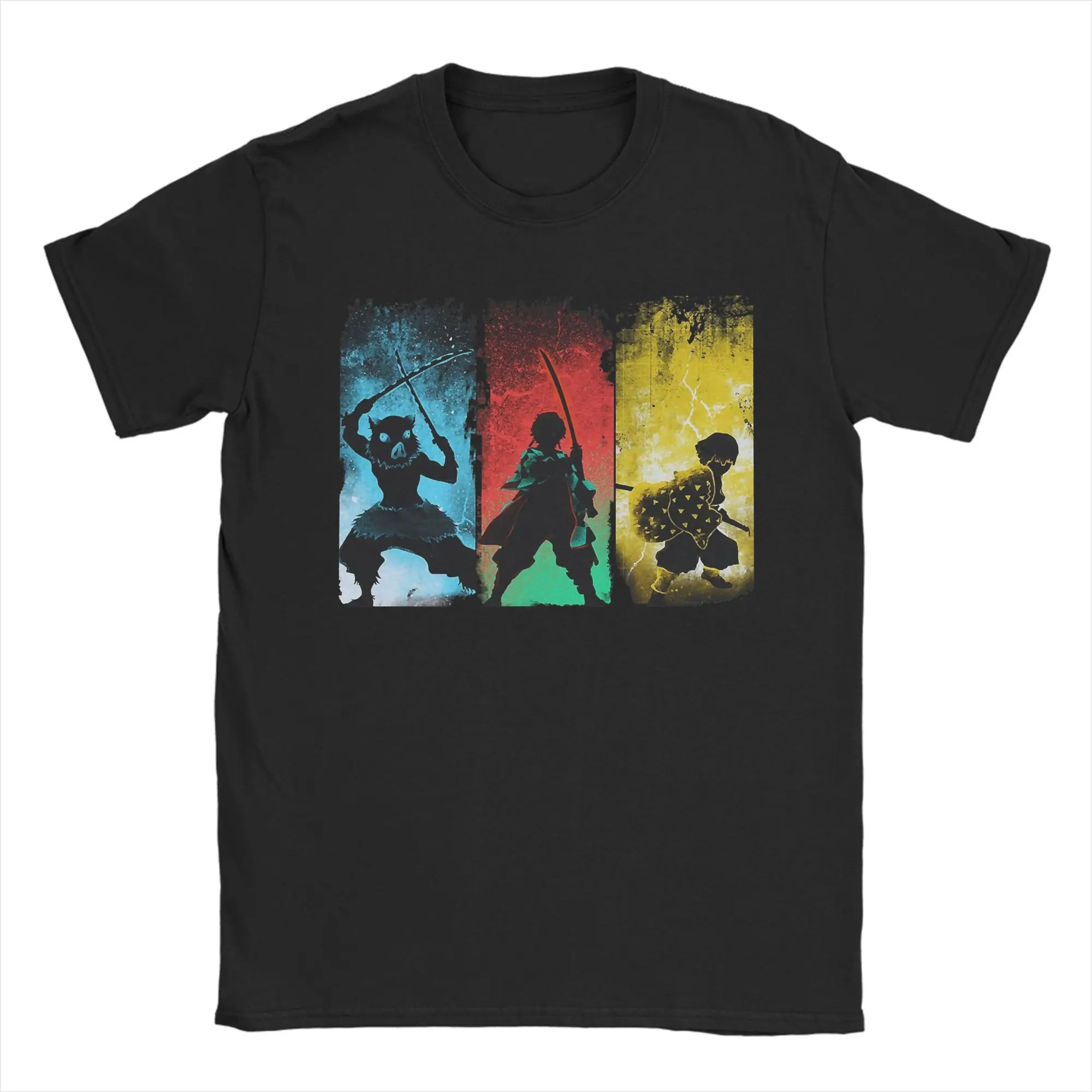 

Футболки Demon Slayer Uzui Tengen, мужские винтажные хлопковые футболки с круглым вырезом, футболки с короткими рукавами, топы больших размеров