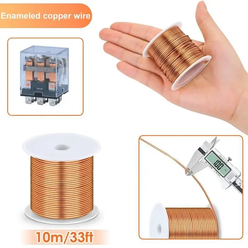 1-3Rolls 50g Copper Wire 0.1~1.5mm Cable Copper Wire Magnet Wire copper lacquer wire Enameled Copper Winding Wire