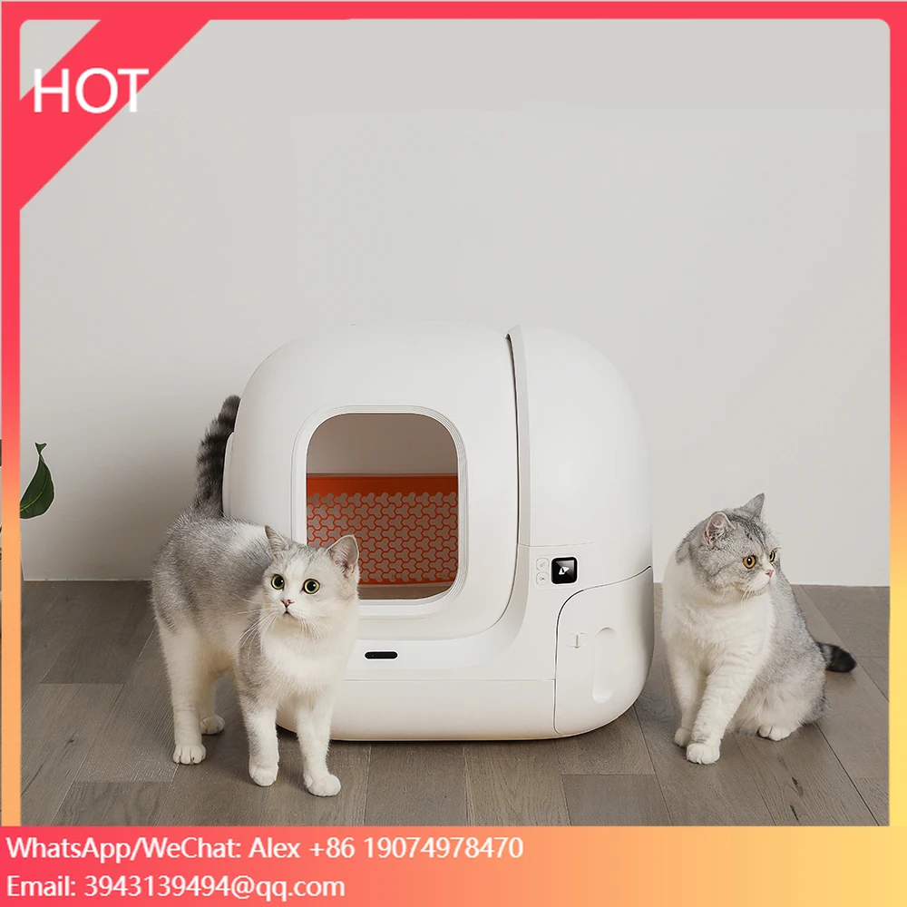 Factory Custom Intelligent Fully Smart Electric Deodorization Wholesale Self-Cleaning Automatic Cat  Boxes