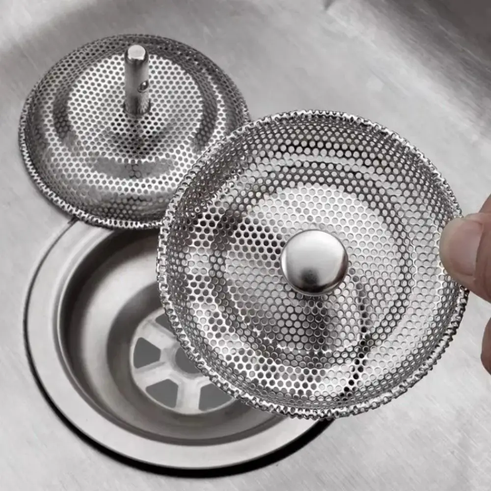

Stainless Steel Kitchen Sink Filter Mesh Drain Hole Trap Water Basin Strainer Bathroom Accessories Hair Catcher Waste Screen