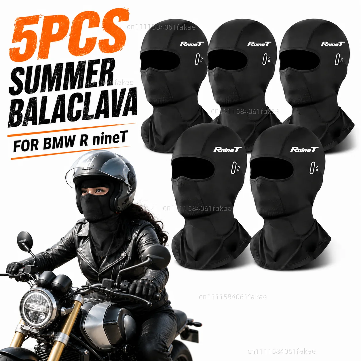 

5PCS Motorcycle Balaclava Summer UV Protection Glasses Face Breathable Hole FOR BMW R nineT 2014-2026 Riding Gear Protection