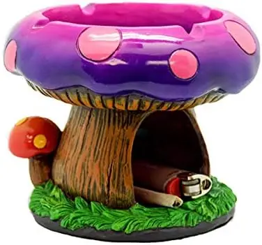

Mega Mushroom Ashtray with Lighter Stash Spot, 4.5 Inches Tall - Unique Gift for Accessory Lovers