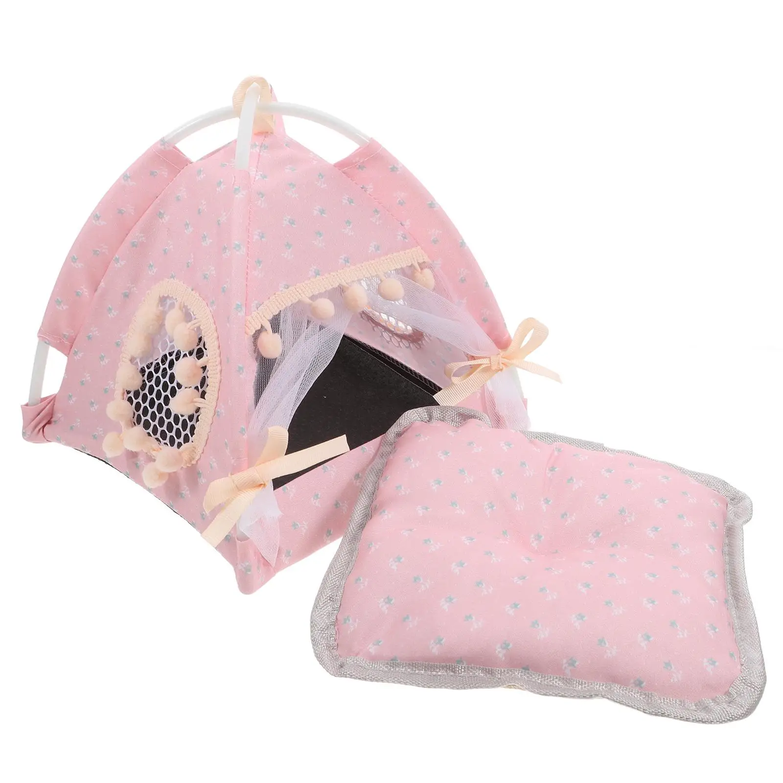 House Miniature Dollhouse DIY Kit Tent Assembled Scene Houses Minature Furniture