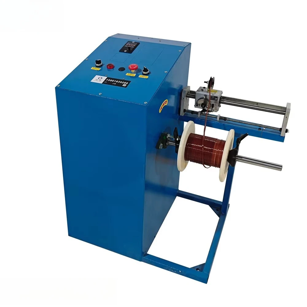 

Automatic steel wire rewinding machine QP400 optical fiber take-up machine cable spool winding machine