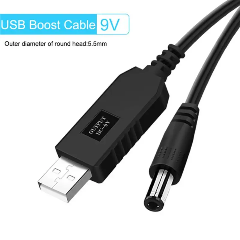 USB Power Boost Line DC 5V to DC 9V / 12V USB Converter Adapter  Router Cable 2.1x5.5mm Plug