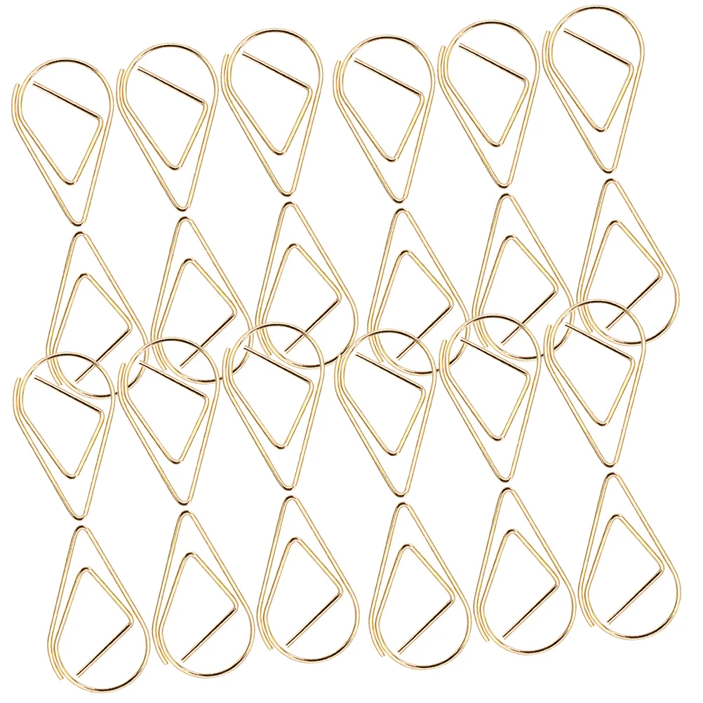

50pcs Metal Golden Mini Office Paperclips Assorted Size Supplies Assorted Size Paper Clips Large Medium Easy Use Store