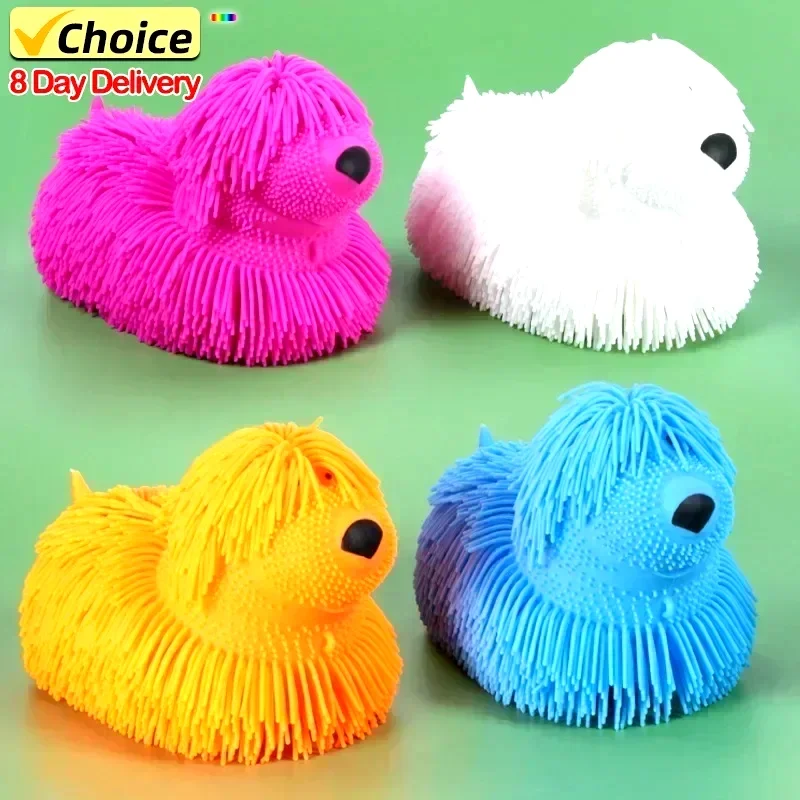

New 4pcs Large Size Simulated Animal Release Ball Net Red Dense Fur Decompression Ball Cute Children's Pinching and Prank Toy