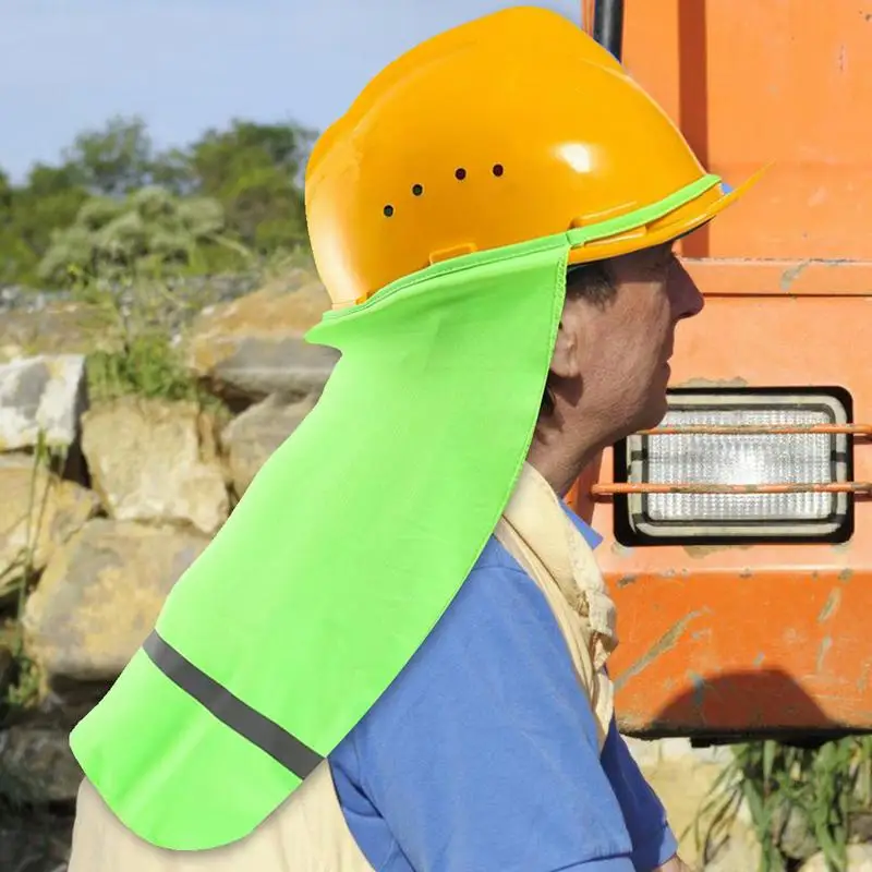 Chapéu duro respirável Sun Shield, malha reflexiva, proteção solar, viseira para proteção do pescoço, trabalho de verão