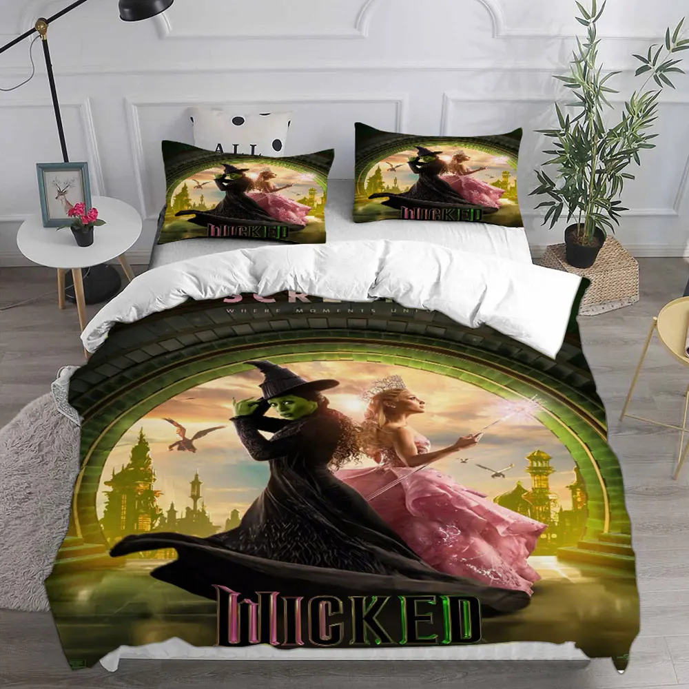 Movie Wicked Witch Bedding Sets Comforter Bed Cover Duvet Cover Pillow Case 2-3 Pieces Sets Bedroom Home Decoration