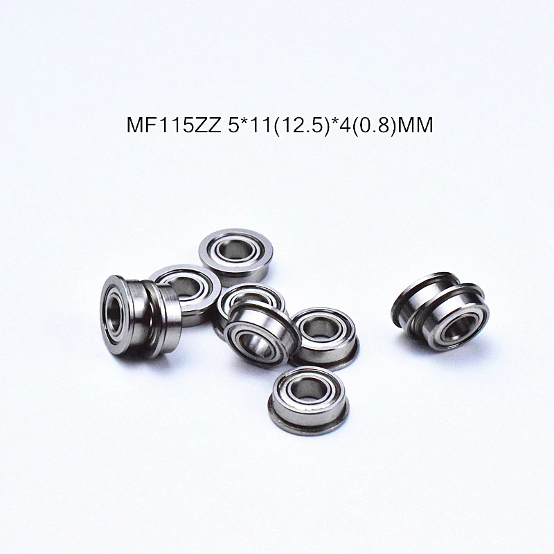 Chrome Steel 10pcs Metal Sealed Flange Bearings MF52ZZ MF63ZZ MF74ZZ MF85ZZ MF95ZZ MF105ZZ MF126ZZ MF128ZZ MF148ZZ