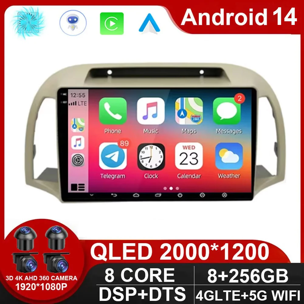 

Car Radio Android 14 For Nissan March Micra K12 2002 - 2010 Autostereo Multimedia Video Player Navigation GPS No 2din DVD