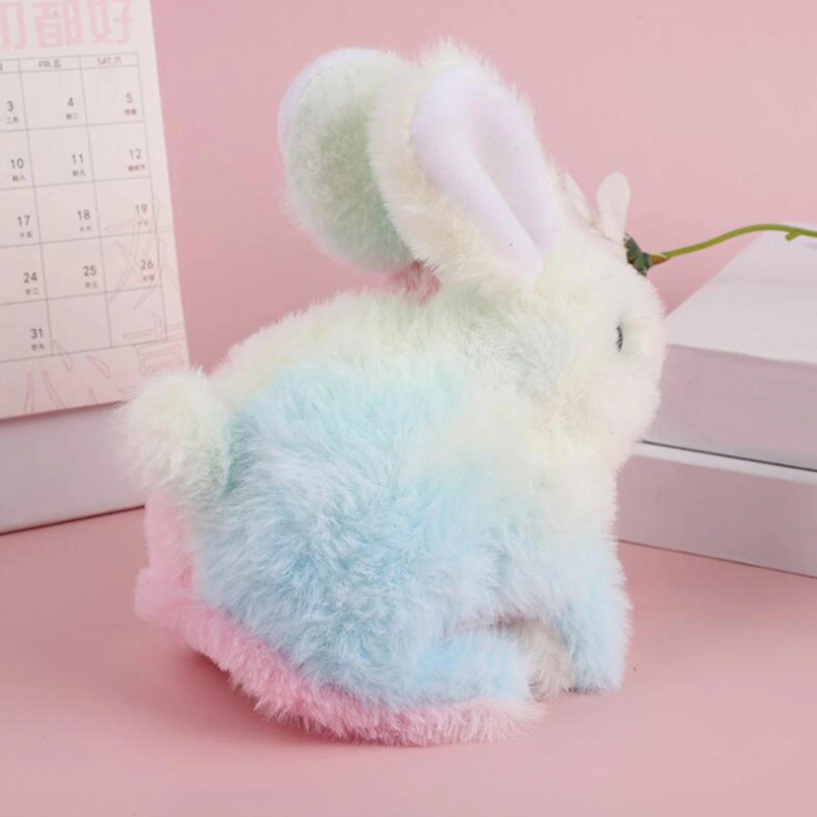 Conejos de peluche eléctricos para niños, juguetes interactivos de animales de peluche para bebés