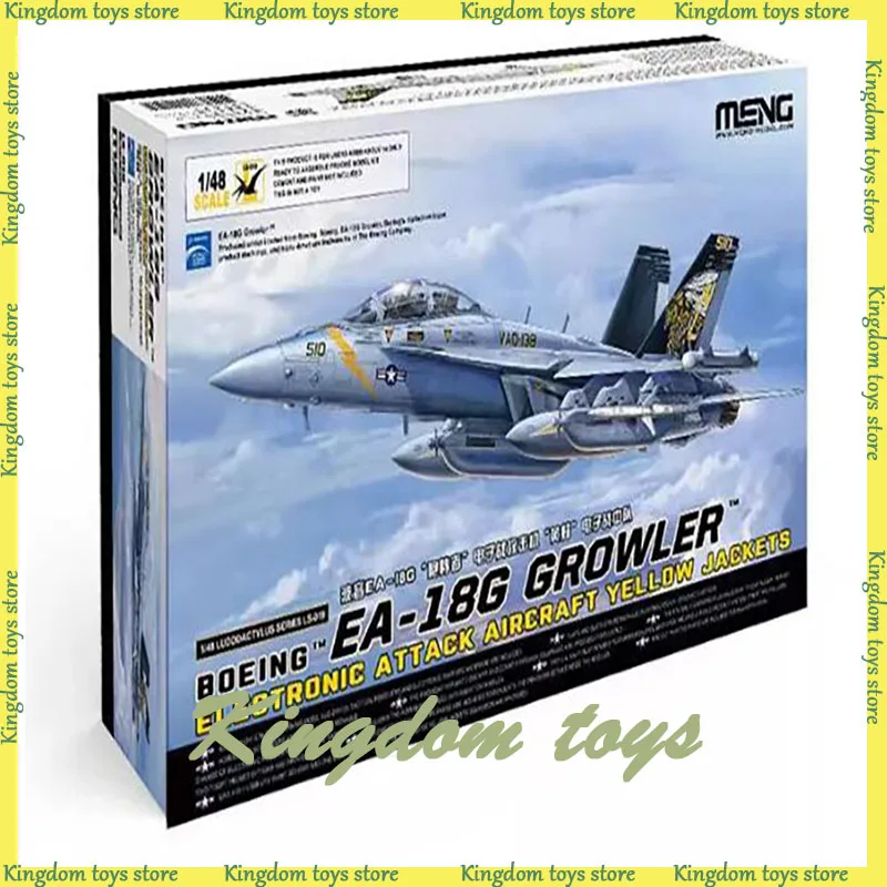 Electronic Warfare Attack Aircraft Assemble Model Kits 1/48 Meng LS-019 Boeing EA-18G Growler Collectible Toy Kids Birthday Gift