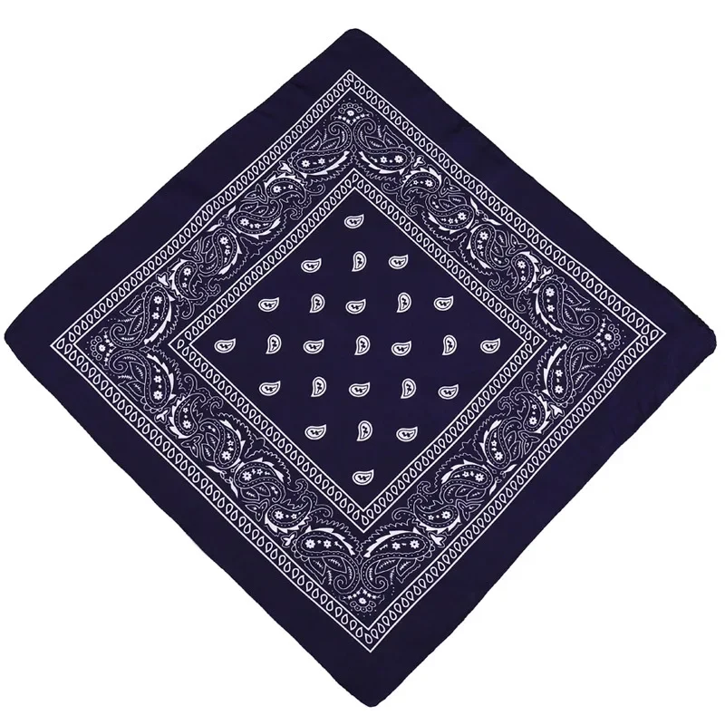 Lenço bandana quadrada de poliéster para homens e mulheres, lenço versátil, moda hip-hop, atividades ao ar livre