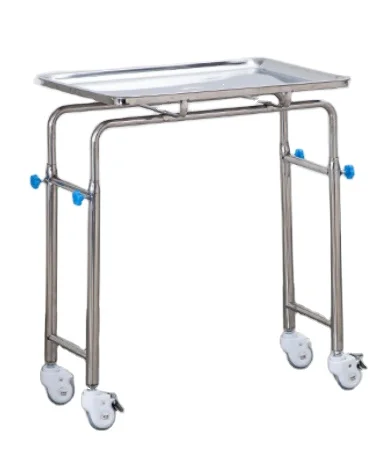 Medical Instrument Trolley Stainless Steel Treatment Cart With 3 Shelves For Beauty Salon & Hospital Use