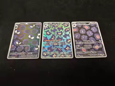 Diy Pokemon Abstract Pok&eacute;mon Koffing Gastly Gengar ACG Self Control Collect Signature Trading Flash Card Anime Cartoon Gift