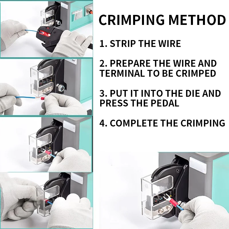 NEW 2.0T Pneumatic Terminal Crimping Pliers GNQ-07F Tubular Bare Terminal Cold Crimping Machine Multi-Function Crimping Tool