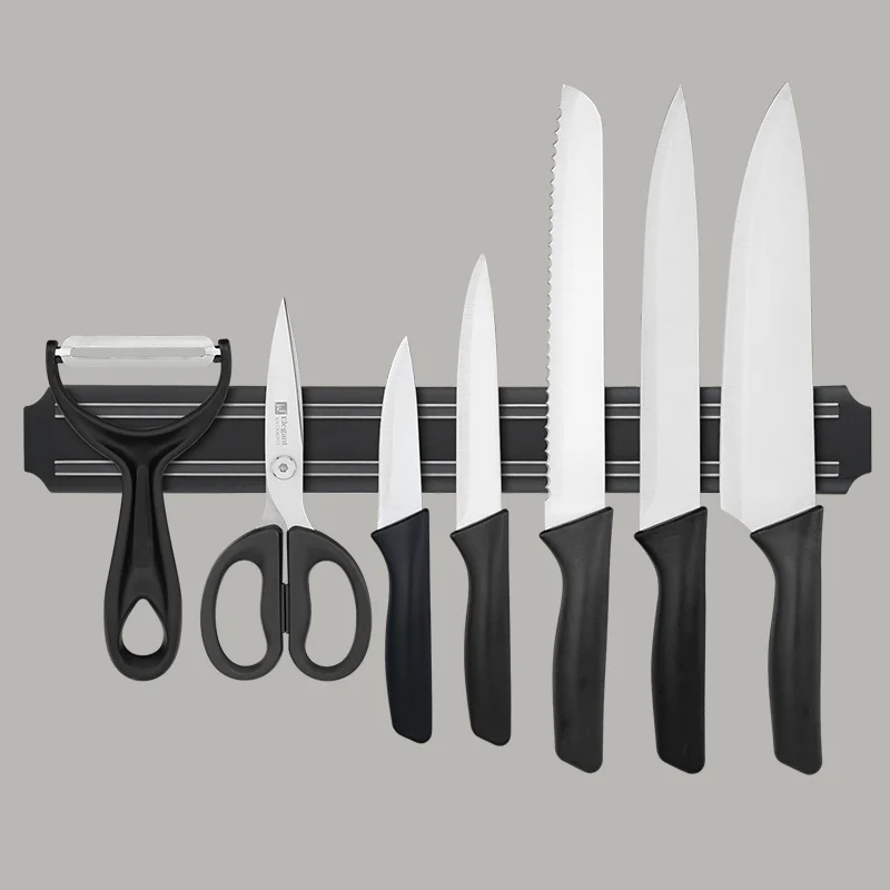

7/8pcs Kitchen Knife Set, High Carbon Stainless Steel, Ultra Sharp Blade, Comes with Magnet Knife Holder, Easy Installation