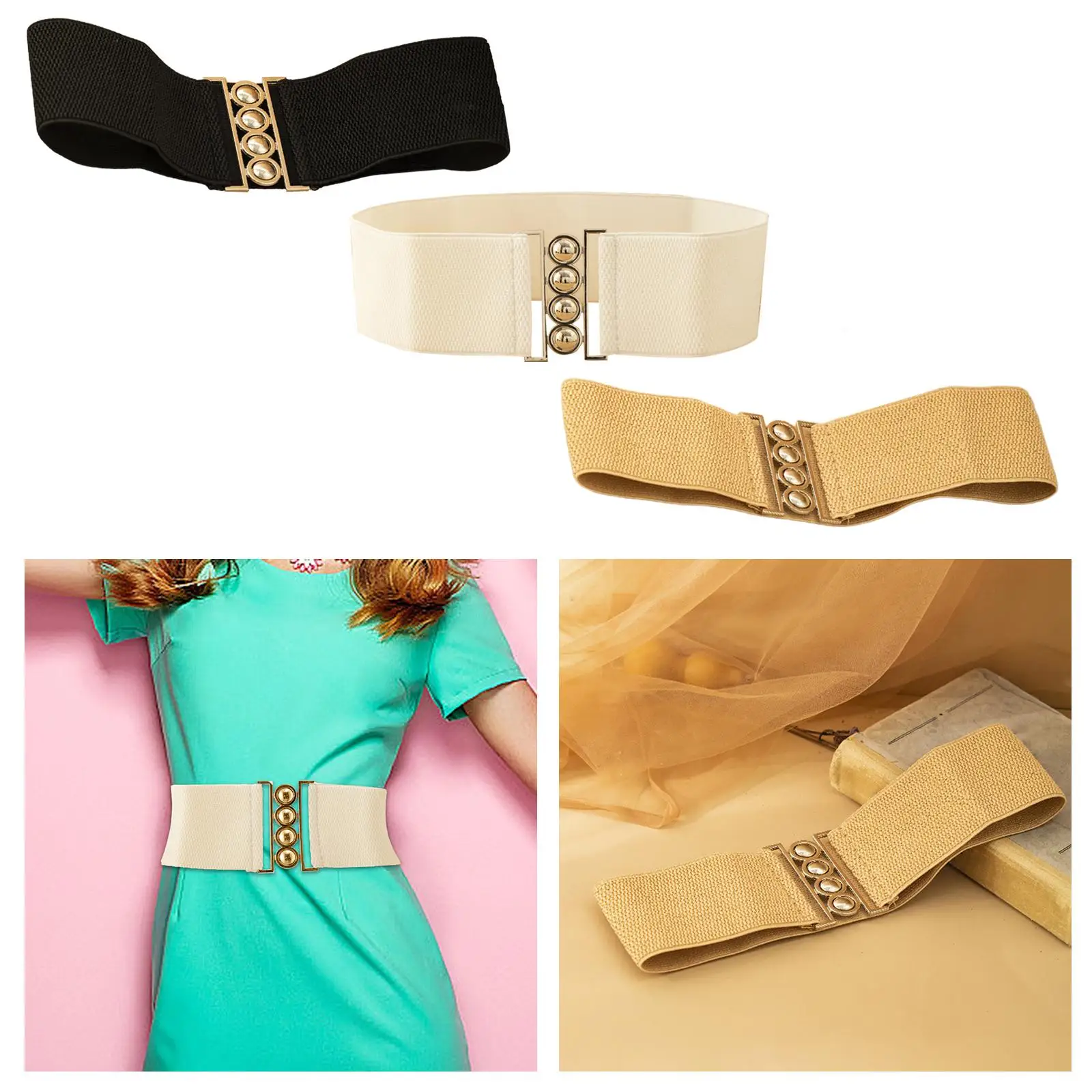 Ceinture de taille élastique pour femme, ceinture de robe commandée décontractée, anniversaire, rendez-vous, shopping