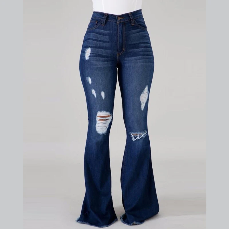 Imagem -03 - Nova Cintura Alta Rasgado Queimado Calças de Brim para as Mulheres Moda Magro Hip Lift Estiramento Denim Calças Rua Casual Feminino S3xl 2023