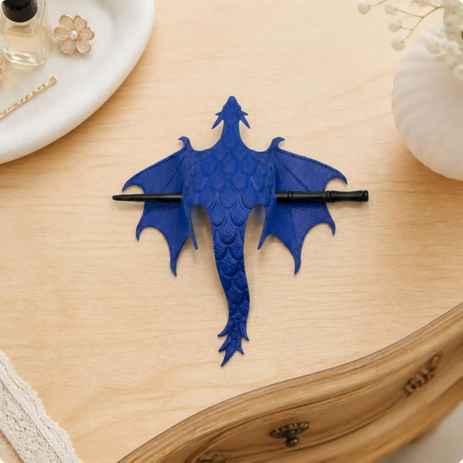 Unique Dragon Hair Clip for Women Fantasy Hair Styling Tool Artificial Leather Hair Fastener Gothic Hair Ornaments
