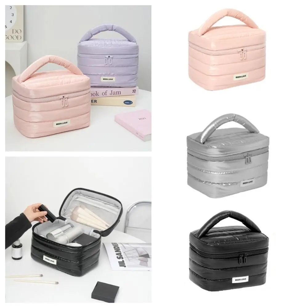 

Portable Large Capacity Handheld Makeup Bag Waterproof Shock Resistance Cosmetics Storage Bag INS Soft Wash Bag Home