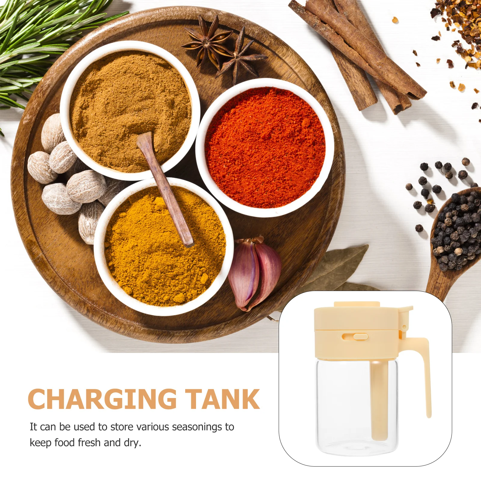 

Multipurpose Condiment Jar Pepper Kitchen Seasoning Cooking Bottle Jars Spice Salt-control Container