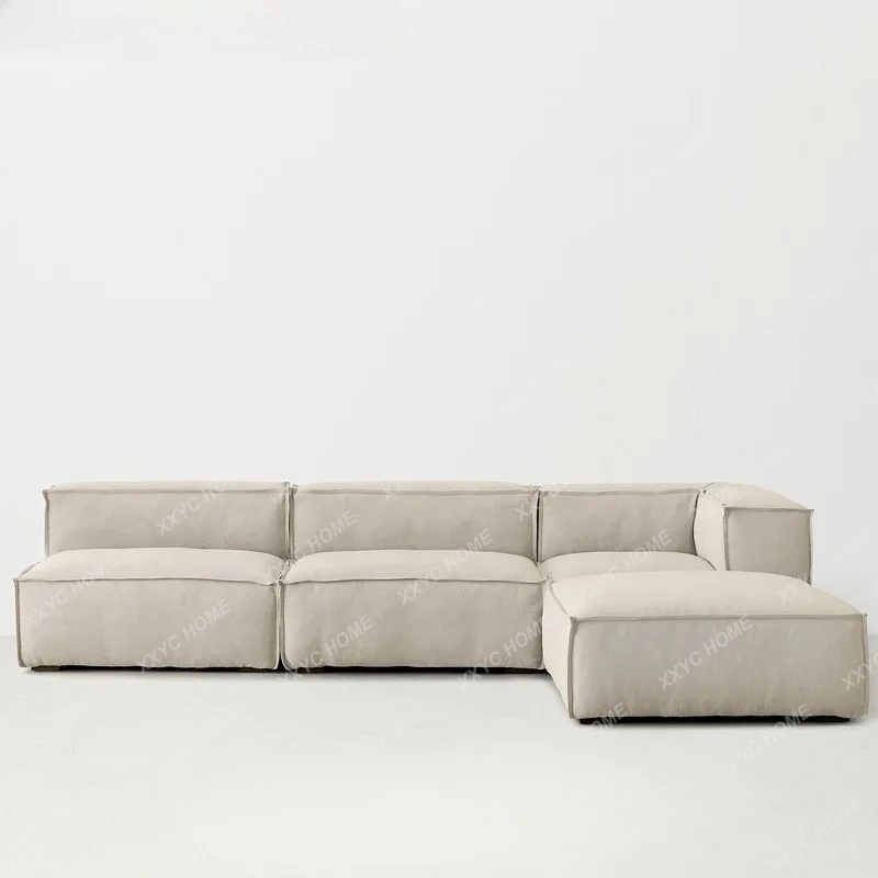 LX modern modular sofa free combination linen fabric tofu square complete sofa