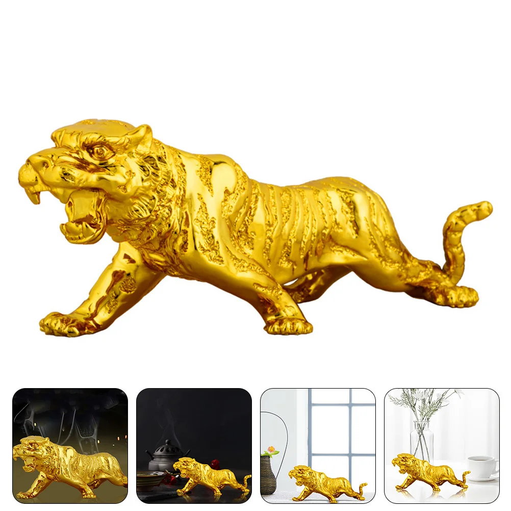 

Ornament Small Tiger Decor Resin Craft Adornment Shaped Exquisite Animal Desktop