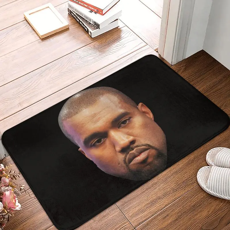 Custom Kanye West Funny Meme Front Door Mat Anti-Slip Indoor Quick Dry Doormat Living Room Entrance Rug Carpet