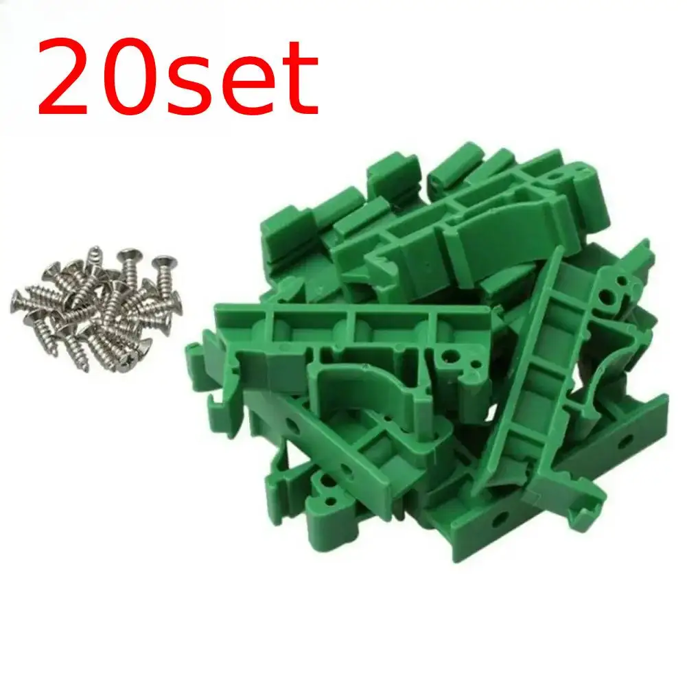 20Set DRG-01 PCB DIN 35 Rail Mounting Adapter Circuit Control Board Bracket Holder Industrial Electrical Equipment Accessory