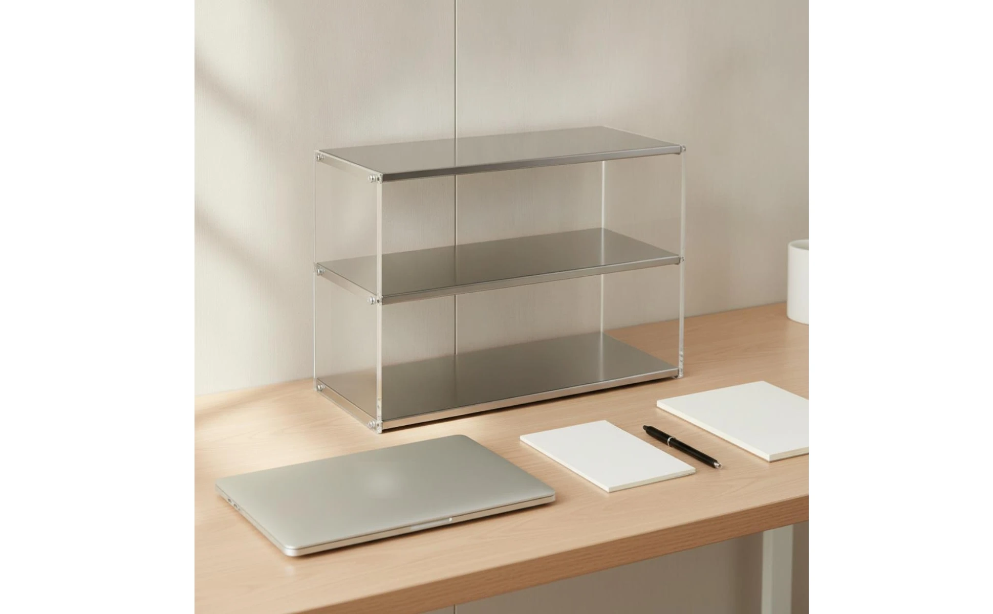 Countertop Storage Rack Clear Tabletop Organizer Facial Care Organizer Space-Saving Acrylic Riser Multi-Purpose for Vanity