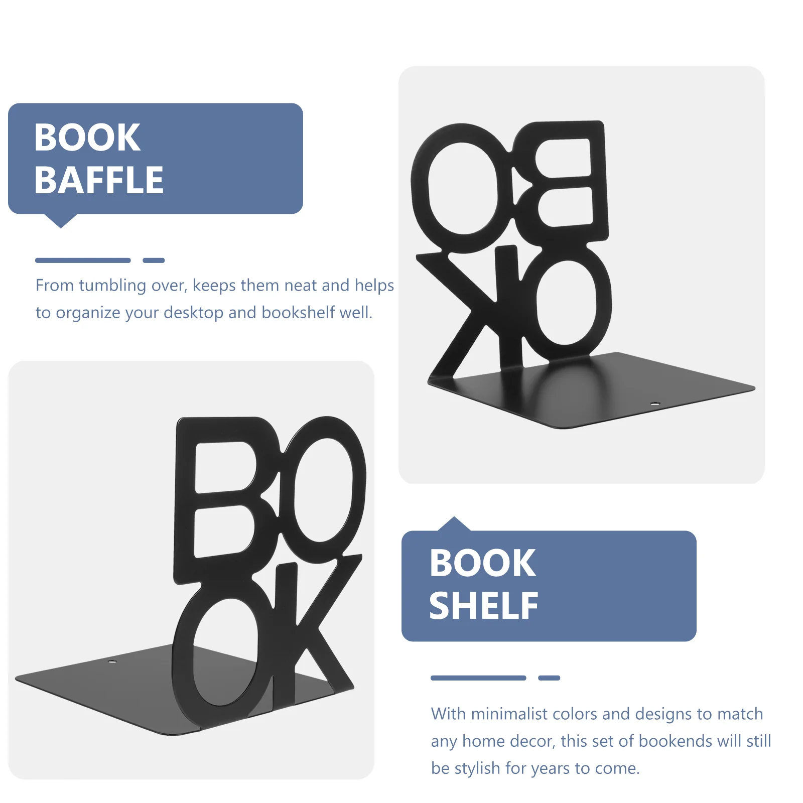 4 قطعة الدفتين المعدنية قابلة لإعادة الاستخدام أصحاب الكتب الحد الأدنى الرف منظم مكتب قراءة كتاب تقف دفتر المنظم للمكتب #2