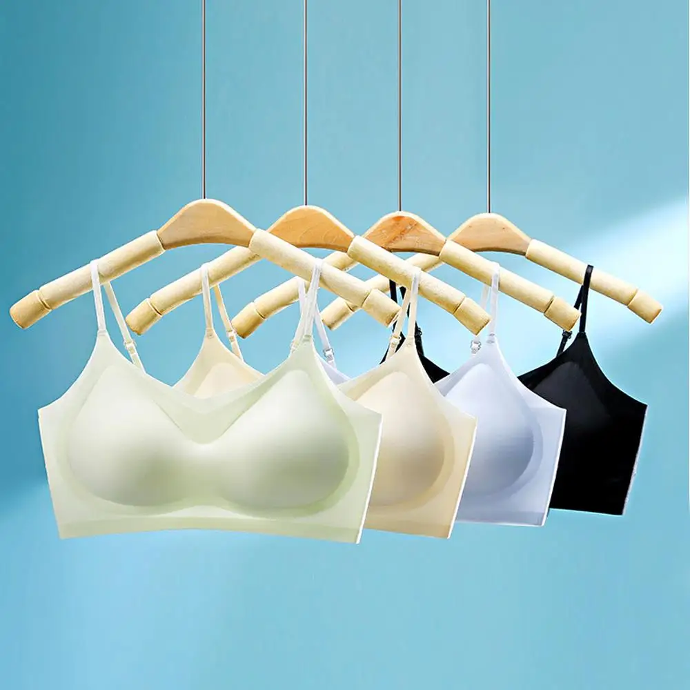 

Ultra-thin Ice Silk Seamless Underwear Women's Small Breast Gathering Wireless Breast-Reducing Cooling Beautiful Back Bra