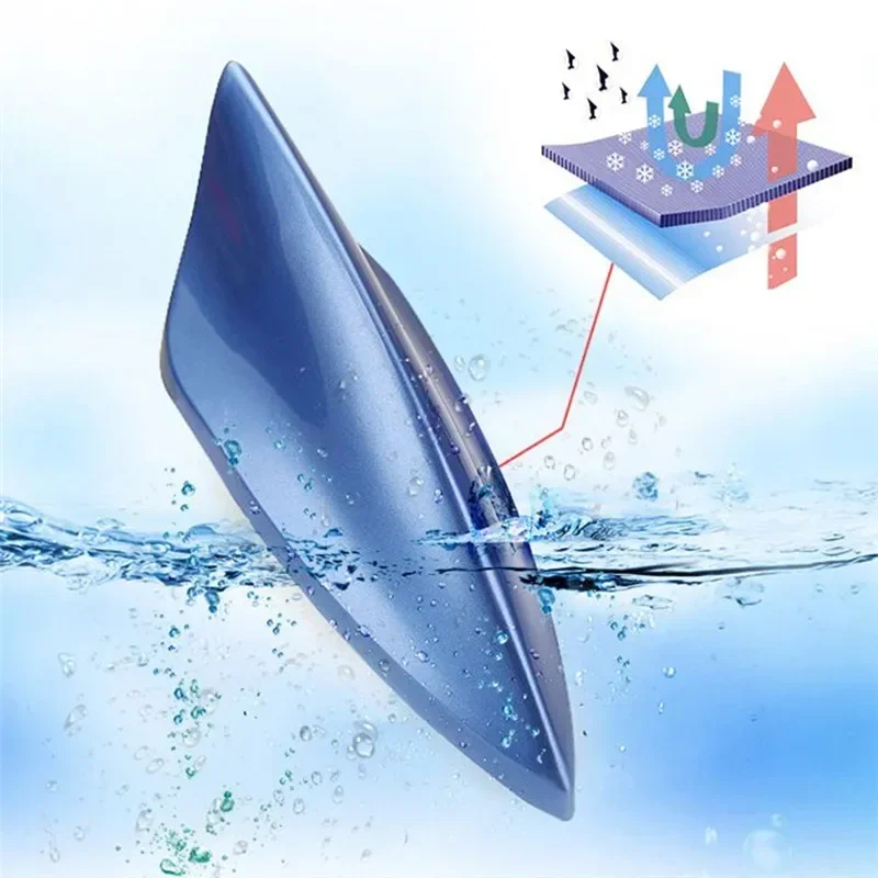 Universal Car Roof Shark Fin Decorative Aerial Antenna Cover Sticker Base Roof Carbon Fiber Style For BMW Honda Toyota antenna