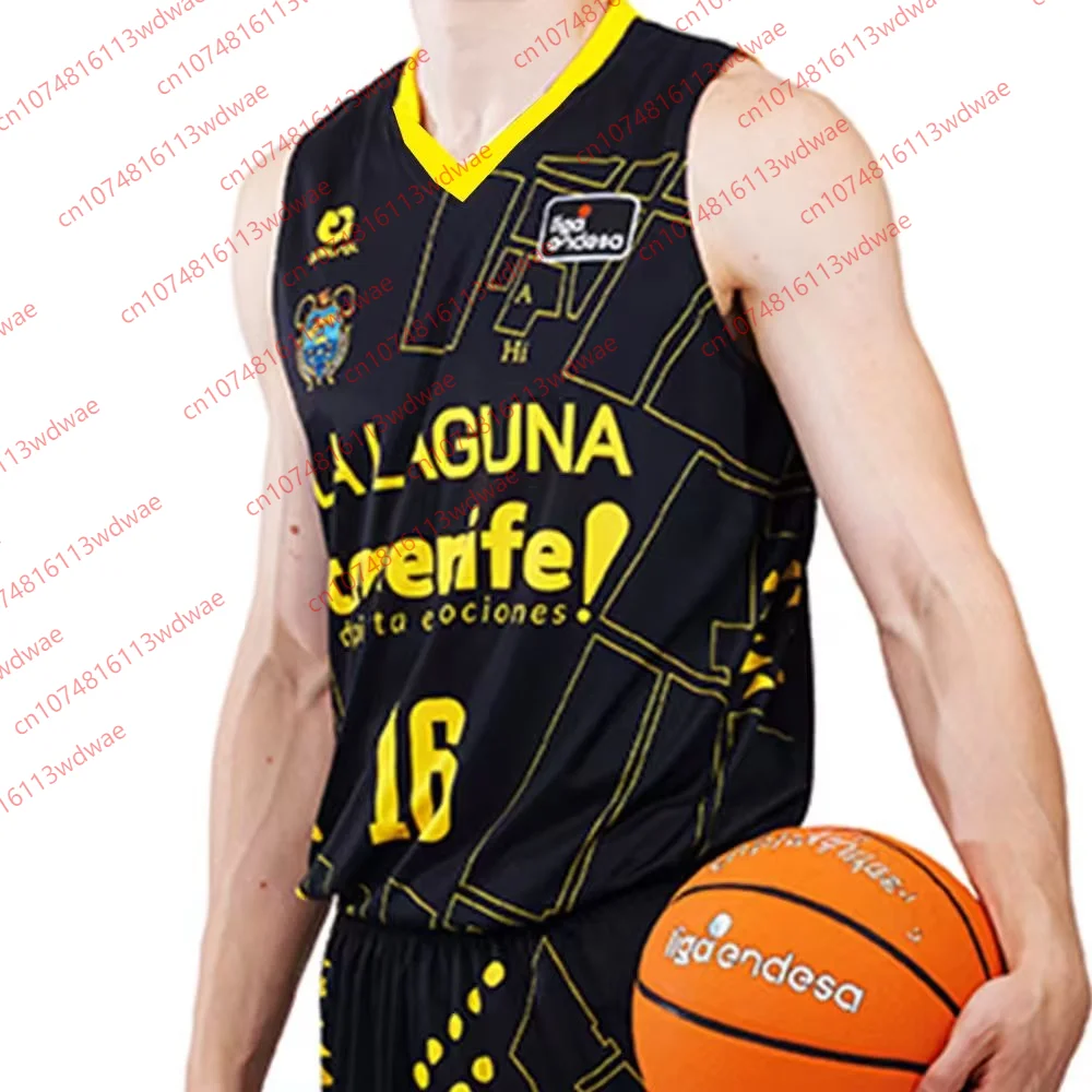 اسبانيا كرة السلة الدوري 25-26 جيرسي الرجال سترة رياضية CB Canarias جيرسي كيت جورجي شيرماديني 19 كرة السلة سترة طفل جيرسي كيت