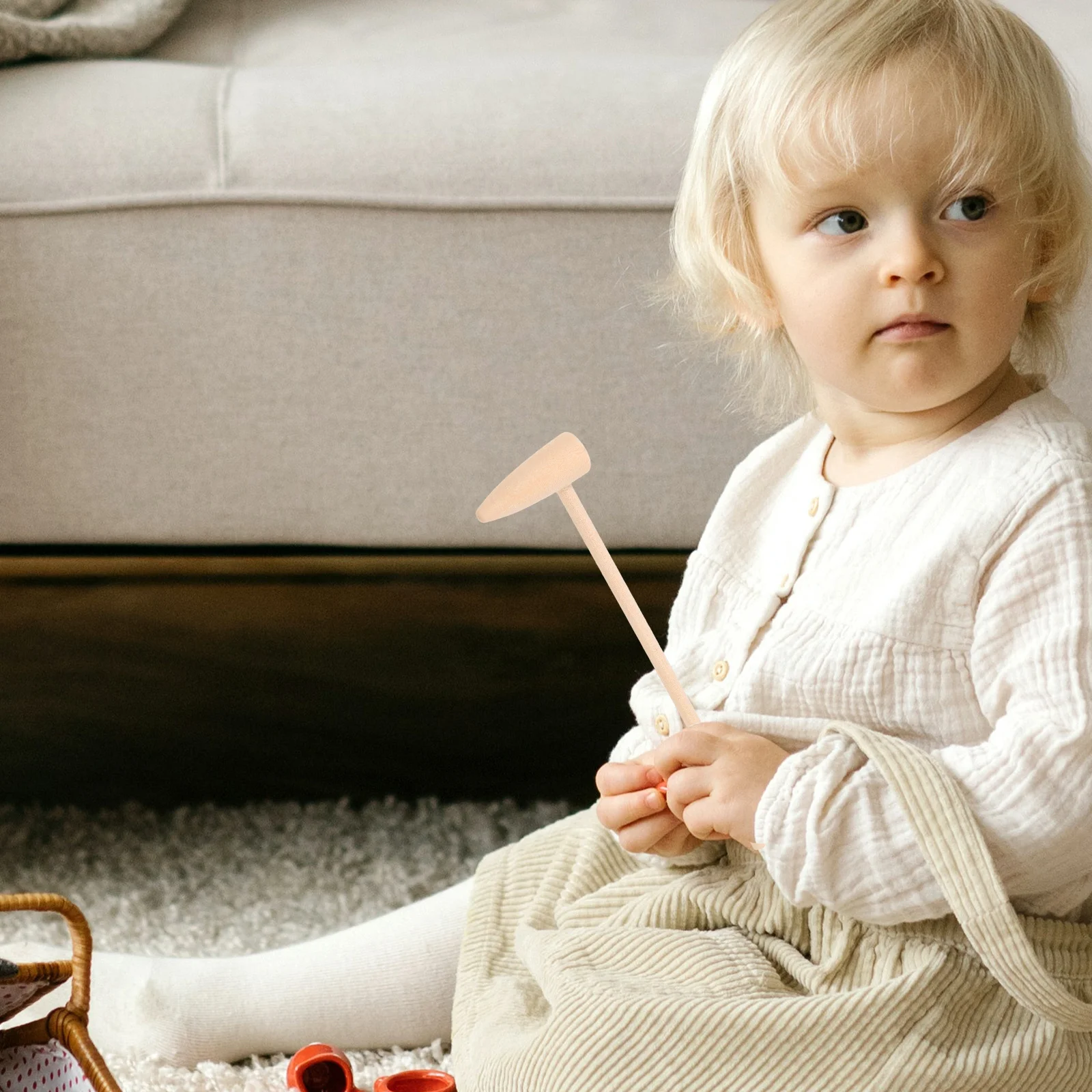 1 مجموعة 1 مجموعة من لعبة كومة خشبية للأطفال مطرقة مطرقة يطرق Playset طفل التعليمية تطوير المهارات الحركية لعبة اجتز #6