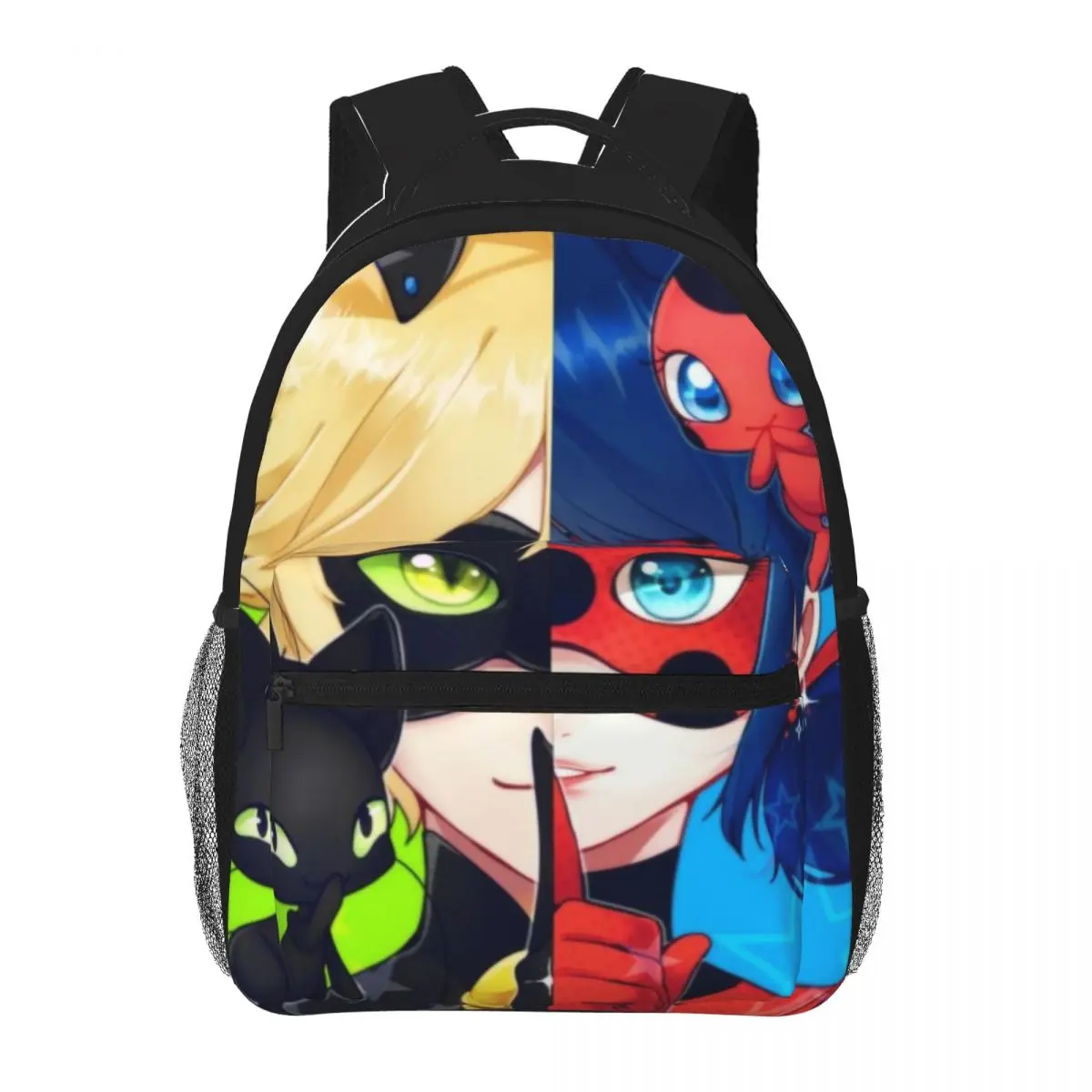 Cartoon Miraculous-Lady Cartoon Anime Sacs à dos étanches légers mignons, Stitch Students Bag, 16 po