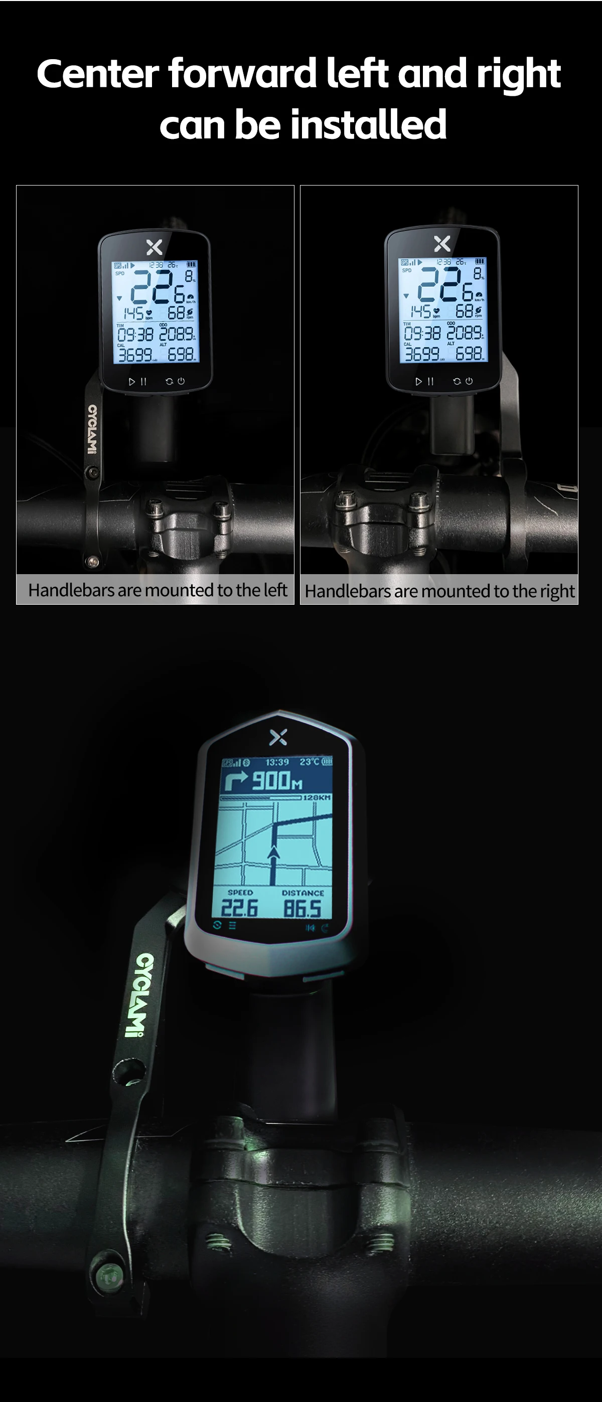 Scheinwerferhalterung aus Aluminiumlegierung, doppelseitige Montage, GPS-Fahrradcomputerhalterung, CYCLAMI S5 für GARMIN XOSS IGPSPORT MTB, Rennrad – Detail 10