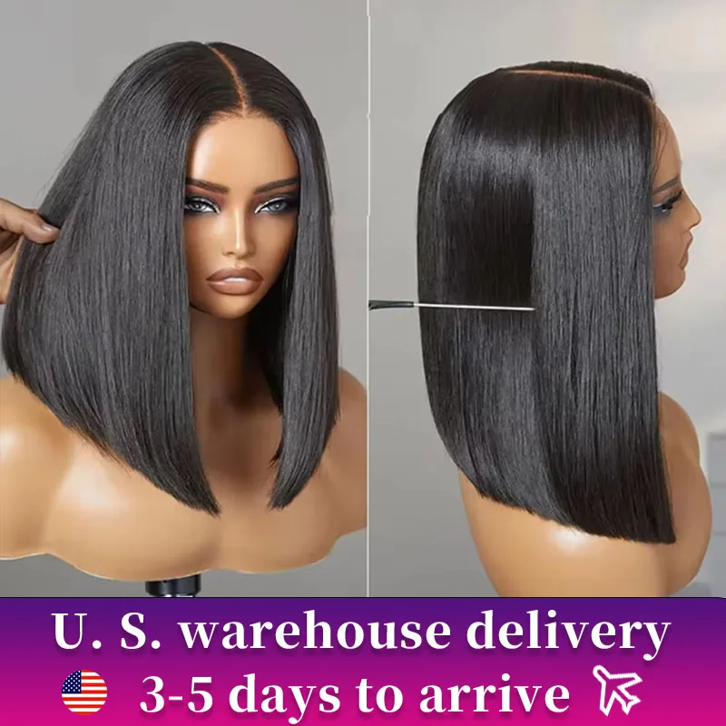 

6x6 Short Bob Wig Lace Frontal Wig 100% Human Hair 180% Density 13x4 Bone Straight Bob Wig Lace Front Human Hair Wigs For Women