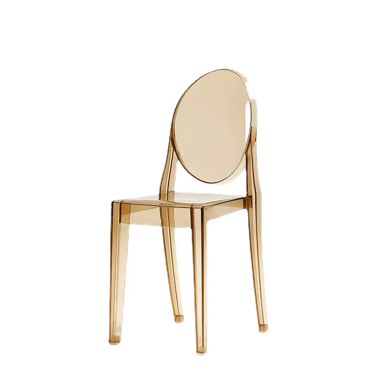 

Lightweight plastic chair, transparent, modern, minimalist, thickened, coffee shop, casual backrest, negotiation chair