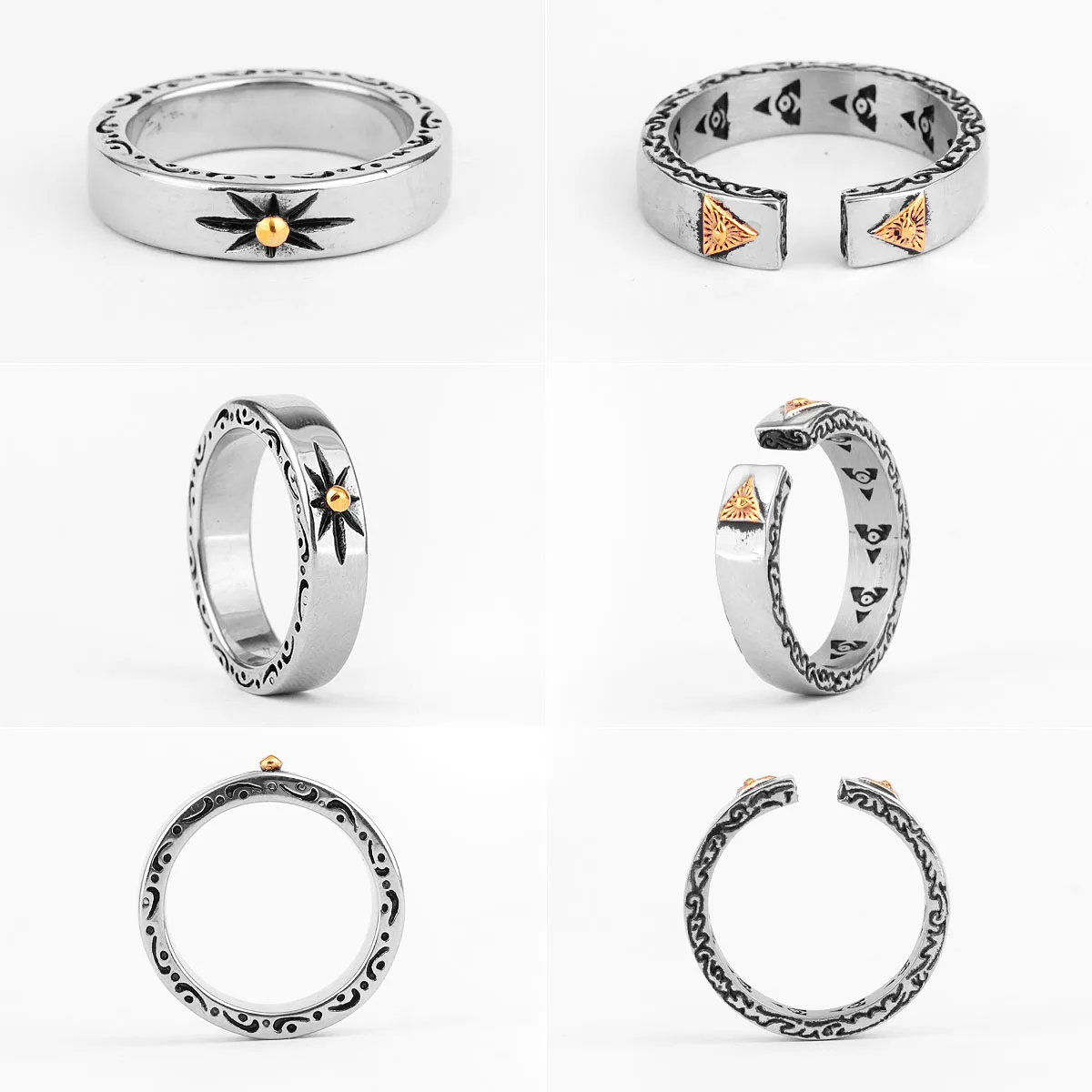 Vintage Freemason Masonic Stainless Steel Mens Rings Simple Hip Hop for Male Boyfriend Biker Jewelry Creativity Gift Wholesale