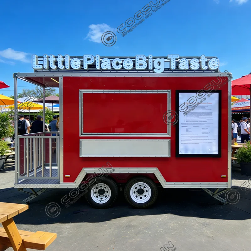 COGSUN New Condition Fast Food Trailer For Sale Mobile Bbq Truck Ice Cream Cart Coffee Business
