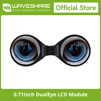 Waveshare 0.71inch Double Eye Round LCD Display Module, 160x160 Resolution, SPI, 65K Colors LCD Display for ESP32 / Arduino