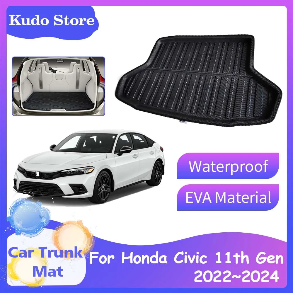 

Car Trunk Mats for Honda Civic 11th Gen FE FL 2022~2024 Waterproof Cushion Floor Tray Carpet Rear Cargo Pad Interior Accessories