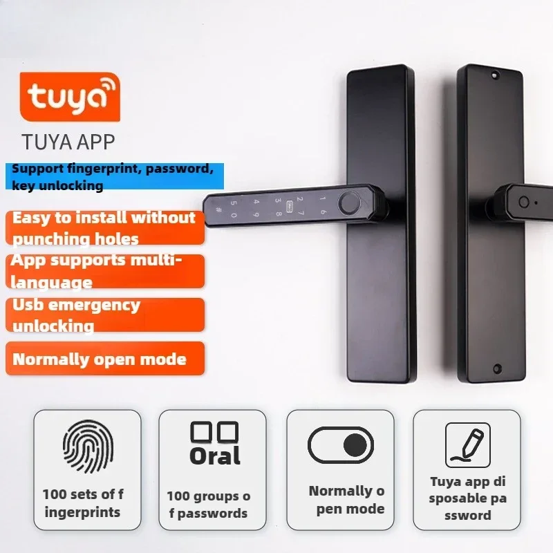New Tuya Wifi Digital Electronic Lock Smart Door Lock Remote Unlock Keyless Lock Security Smart Home Hotel Office